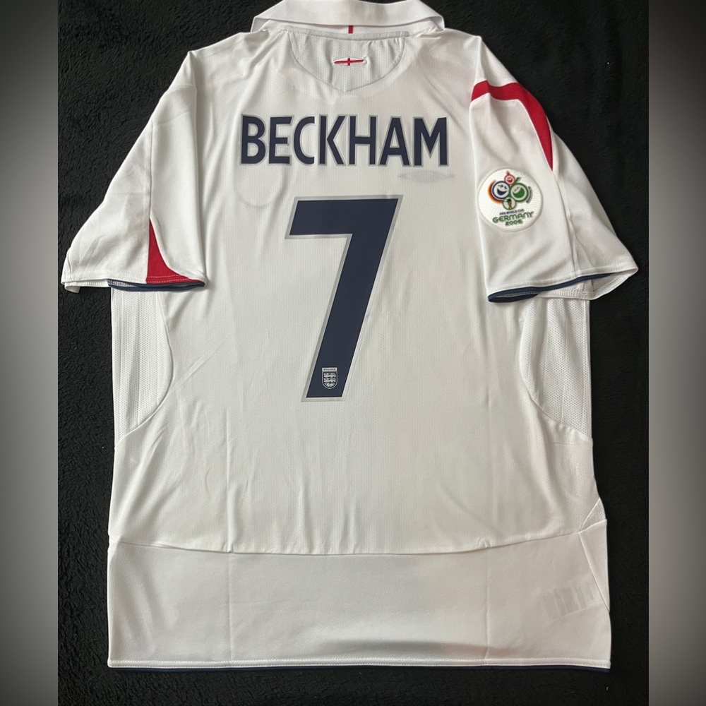 Beckham #7 England Retro Soccer Jersey 2006 World Cup